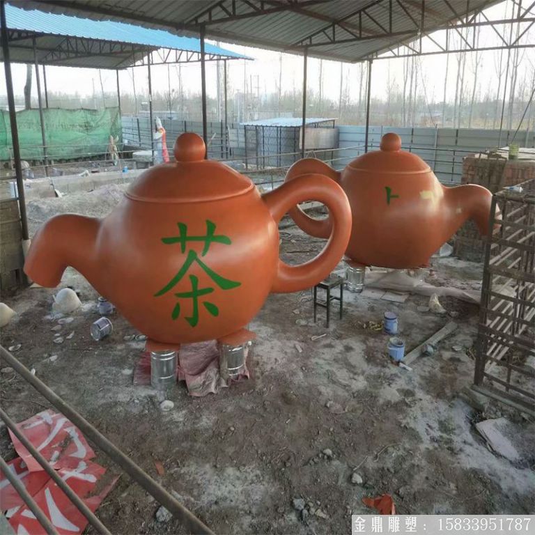 玻璃钢天壶雕塑,茶壶雕塑,流水悬空天壶雕塑2